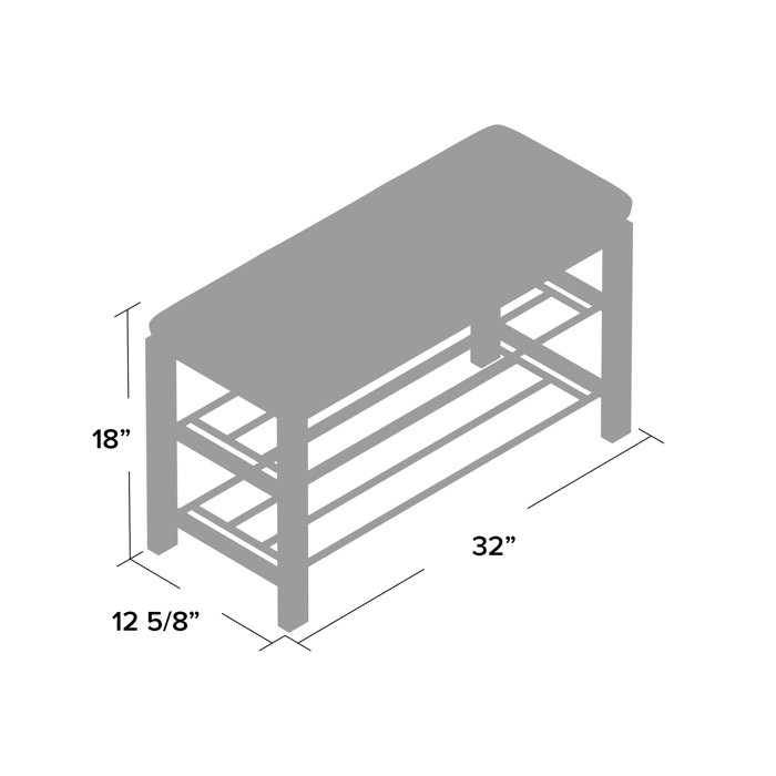 Winston Porter Kolten Entryway Upholstered Shoe Storage Bench & Reviews